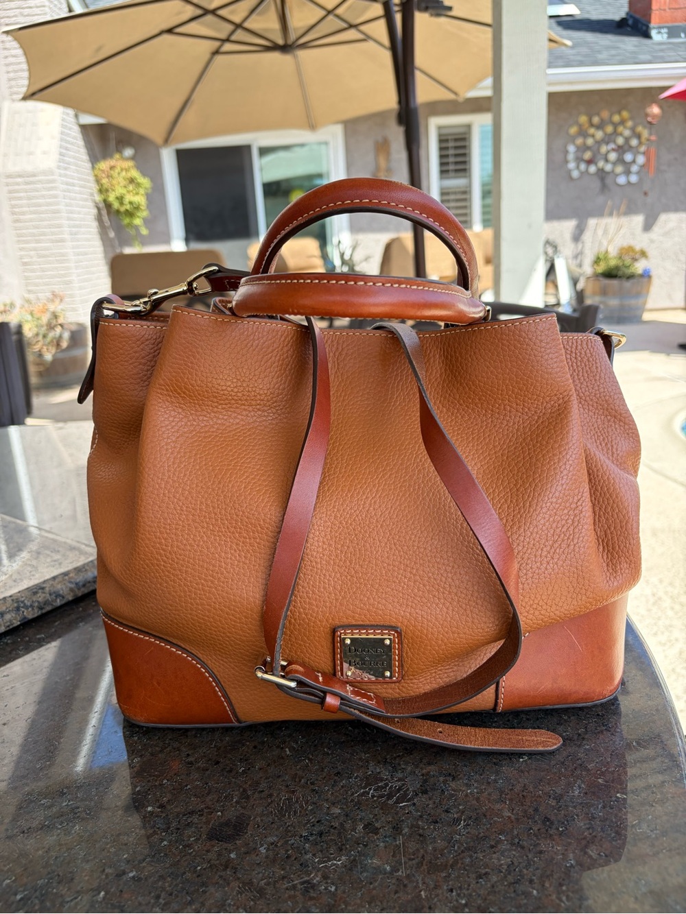 Dooney & Bourke Pebbled Leather Barlow - Tan
